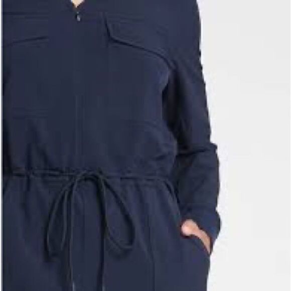 NWT ATHLETA Zuma Jumpsuit Navy Romper Pants Womens Sz XS/S - Picture 3 of 10